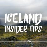 White font on a beautiful Icelandic landscape reading "Iceland Insider Tips"