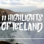 White font on a picture of the Gullfoss reading "11 Highlights of Iceland"